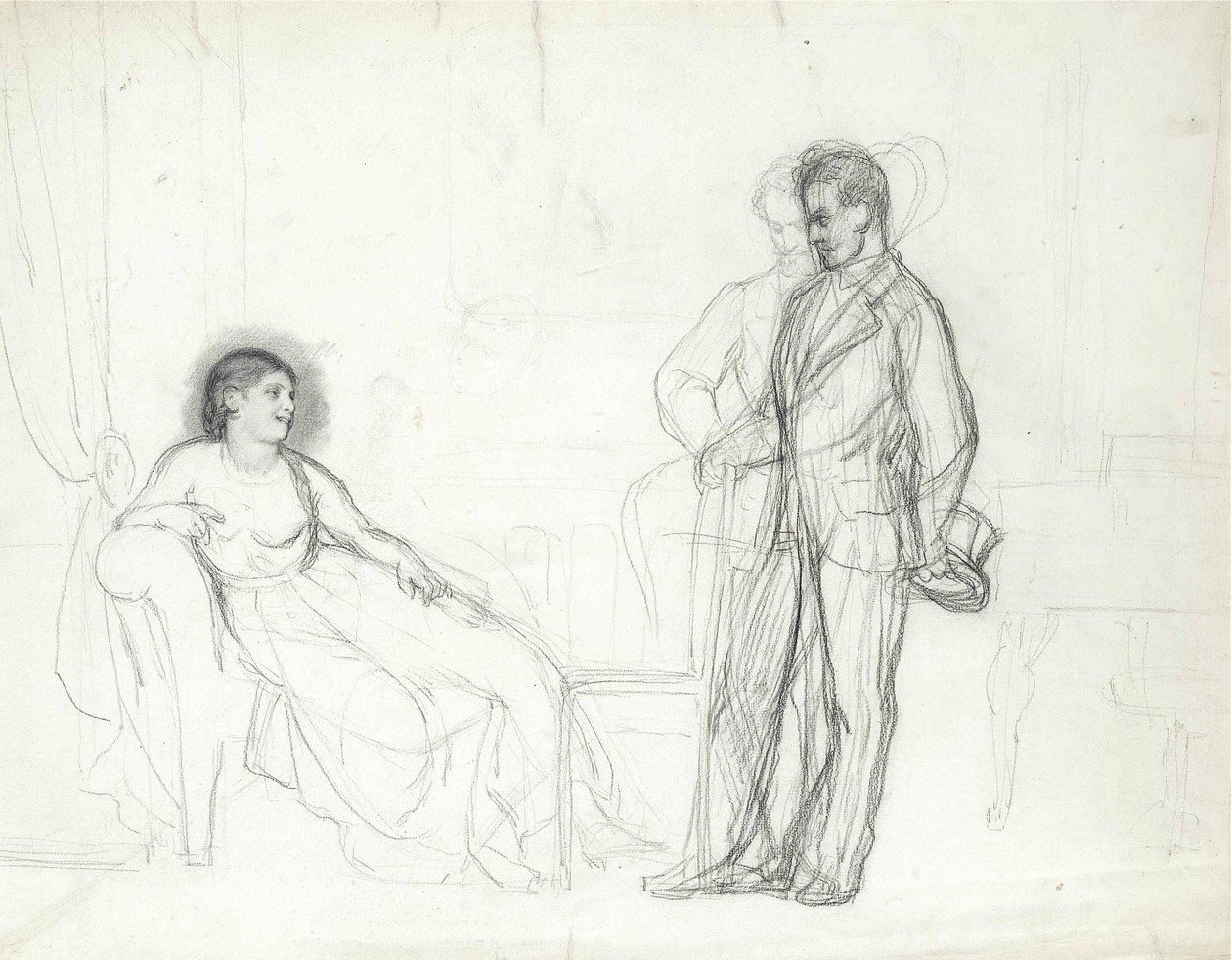 Adelina Patti som Violetta i operaen La traviata af Giuseppe Verdi, slutningen af ​​1860