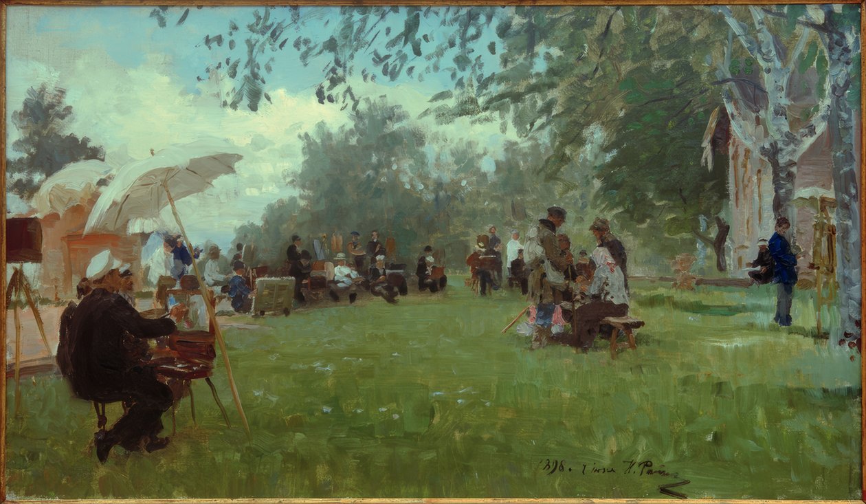 På akademiets dacha af Ilya Efimovich Repin