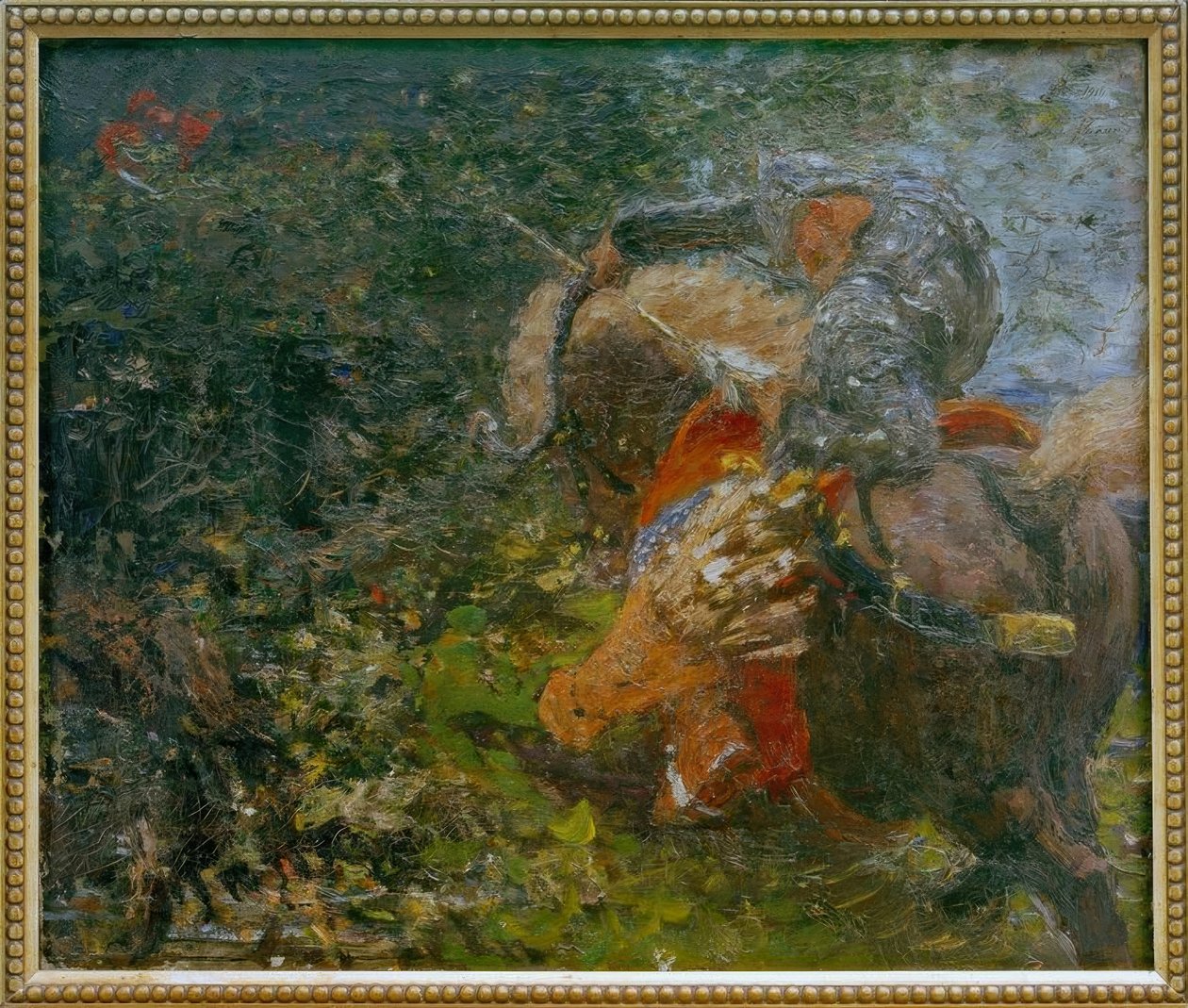 Ridderen Ilya Muromec og røveren Solowej af Ilya Efimovich Repin