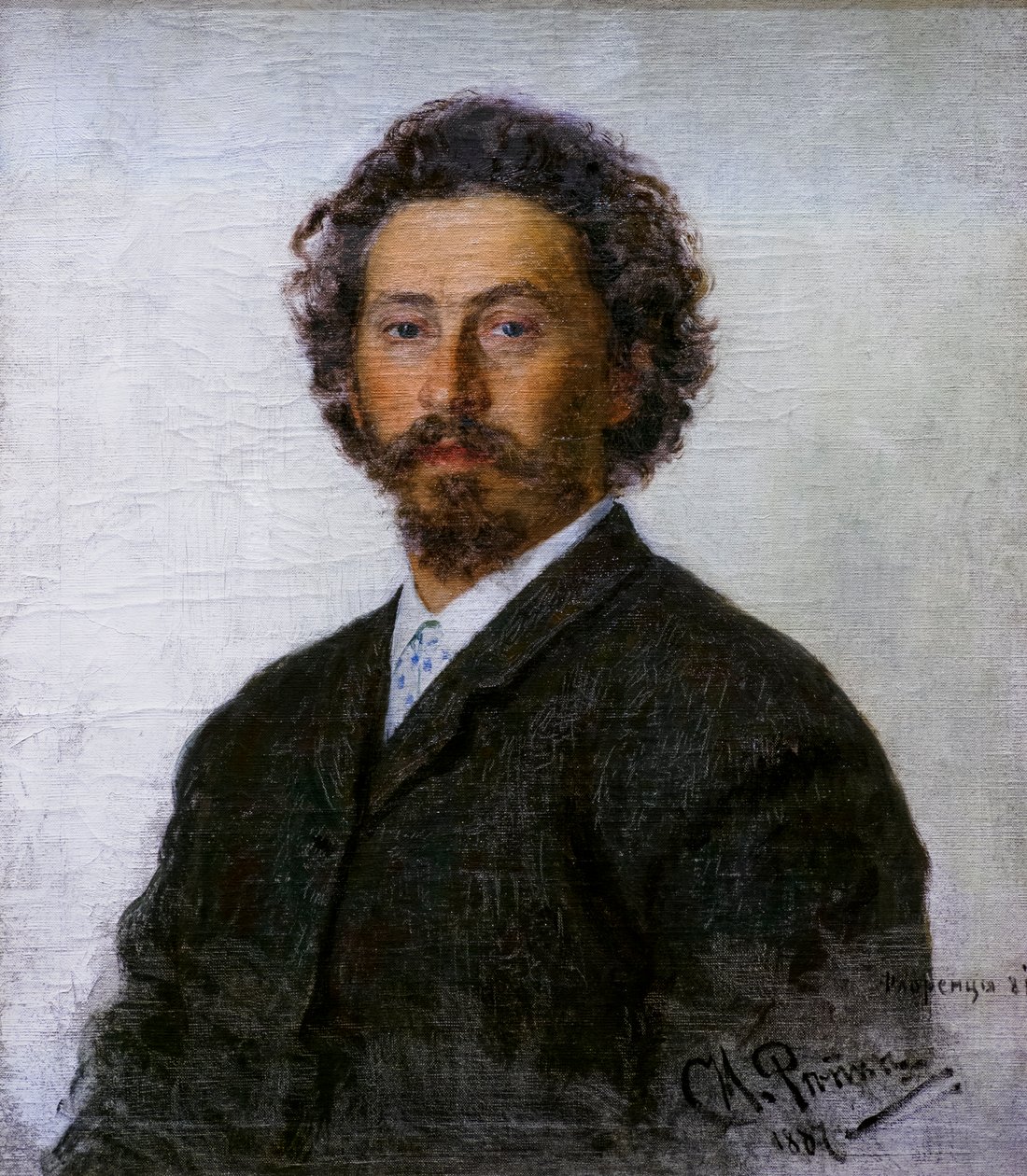 ILYA REPINE SELVPORTRÆT af Ilya Efimovich Repin