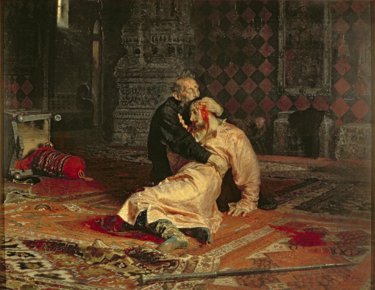 Ivan den grusomme og hans søn den 16. november af Ilya Efimovich Repin