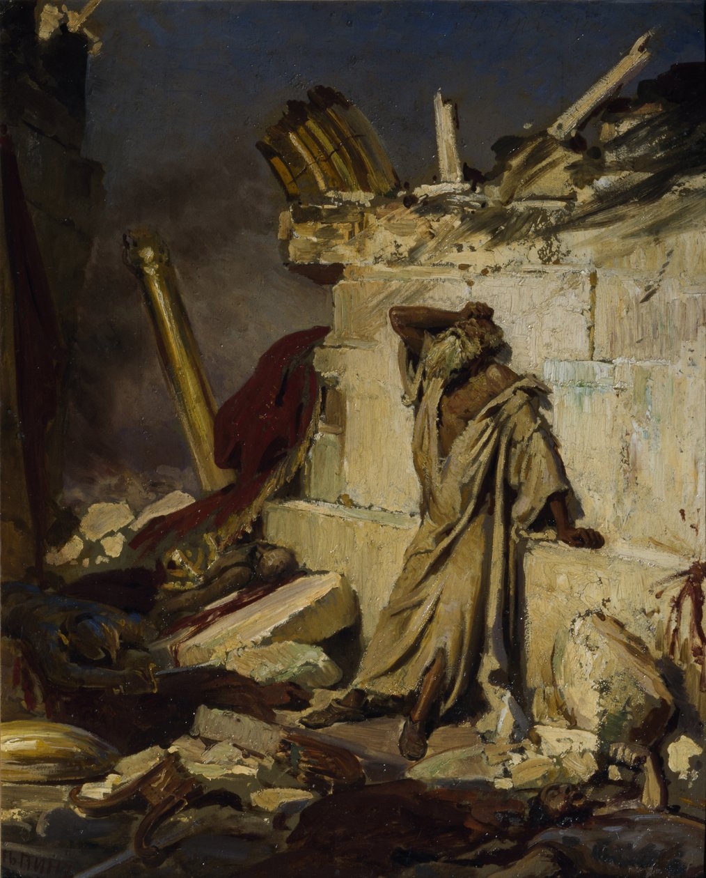 Jeremias beklager Jerusalems ødelæggelse, 1870 af Ilya Efimovich Repin
