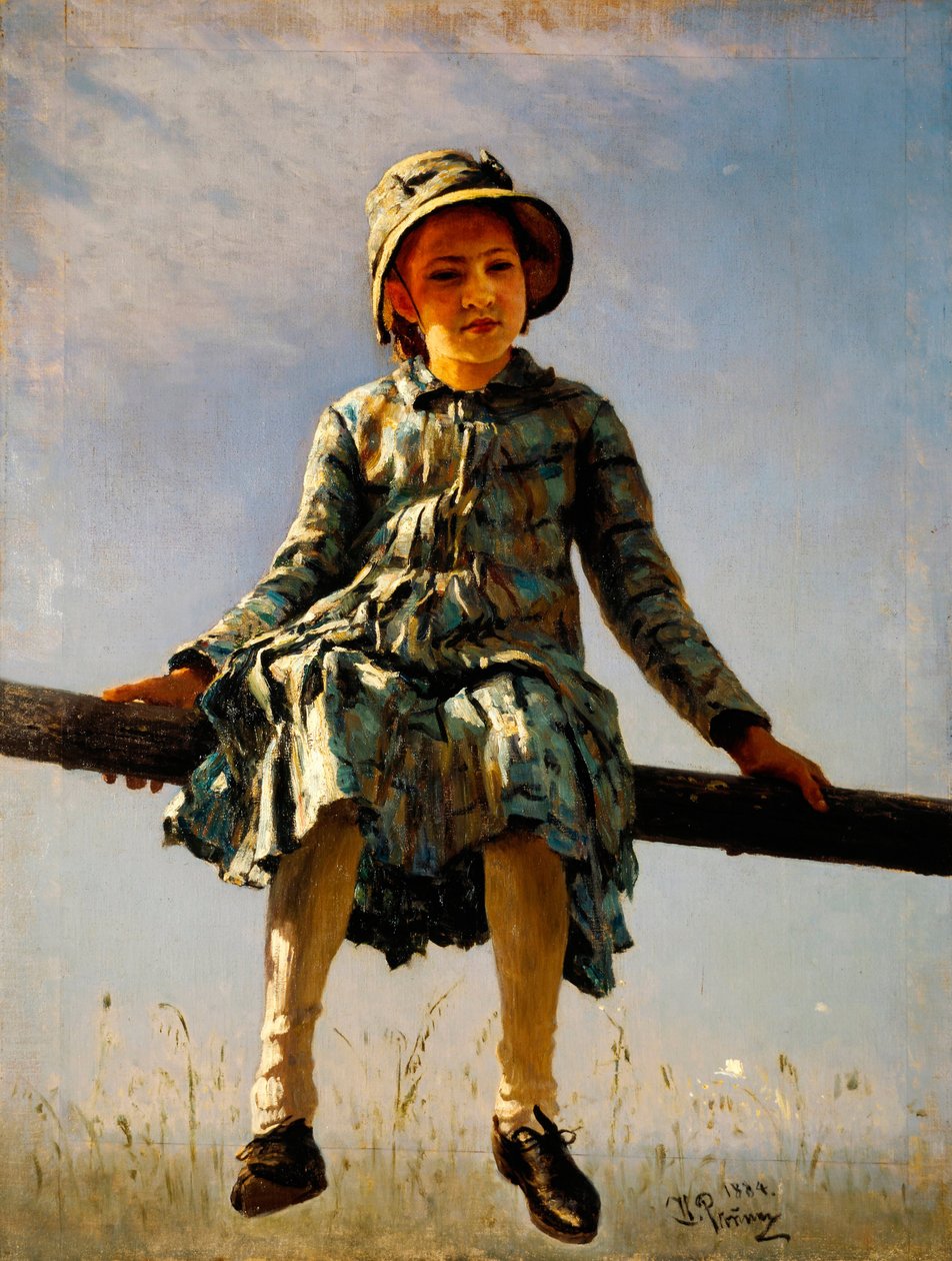 Guldsmed. Portræt af kunstnerens datter. Maleri af Ilya Yefimovich Repin (Ilia Repin) (1844-1930), olie på lærred af Ilya Efimovich Repin