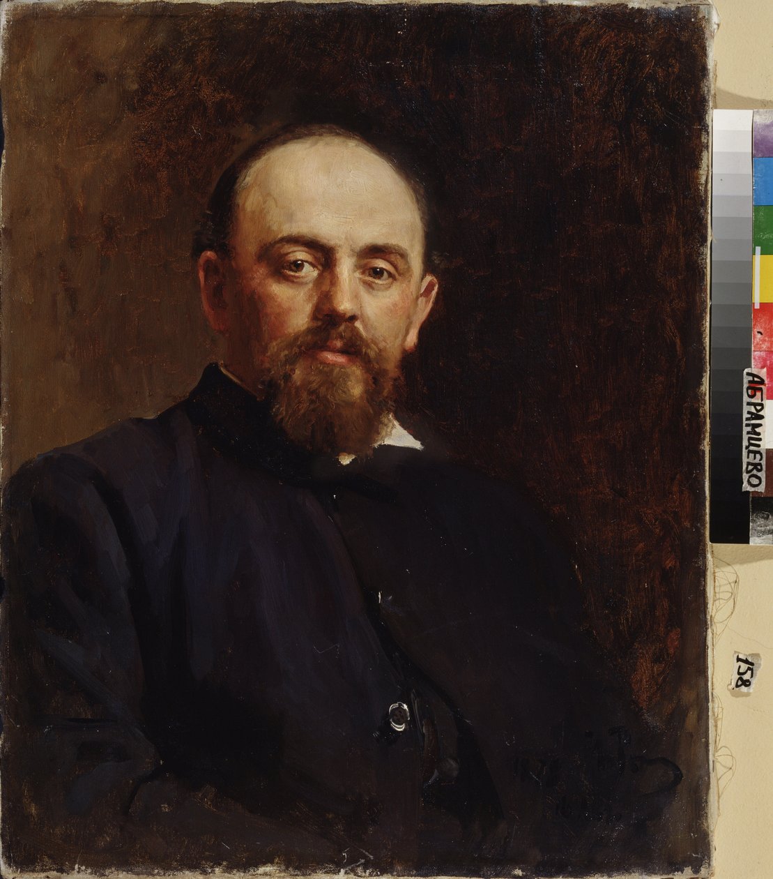Portræt af Savva Mamontov (1841-1918), grundlæggeren af ​​den første russiske private opera. Maleri af Ilya Yefimovich Repin (Ilia Repin) (1844-1930), olie på lærred af Ilya Efimovich Repin