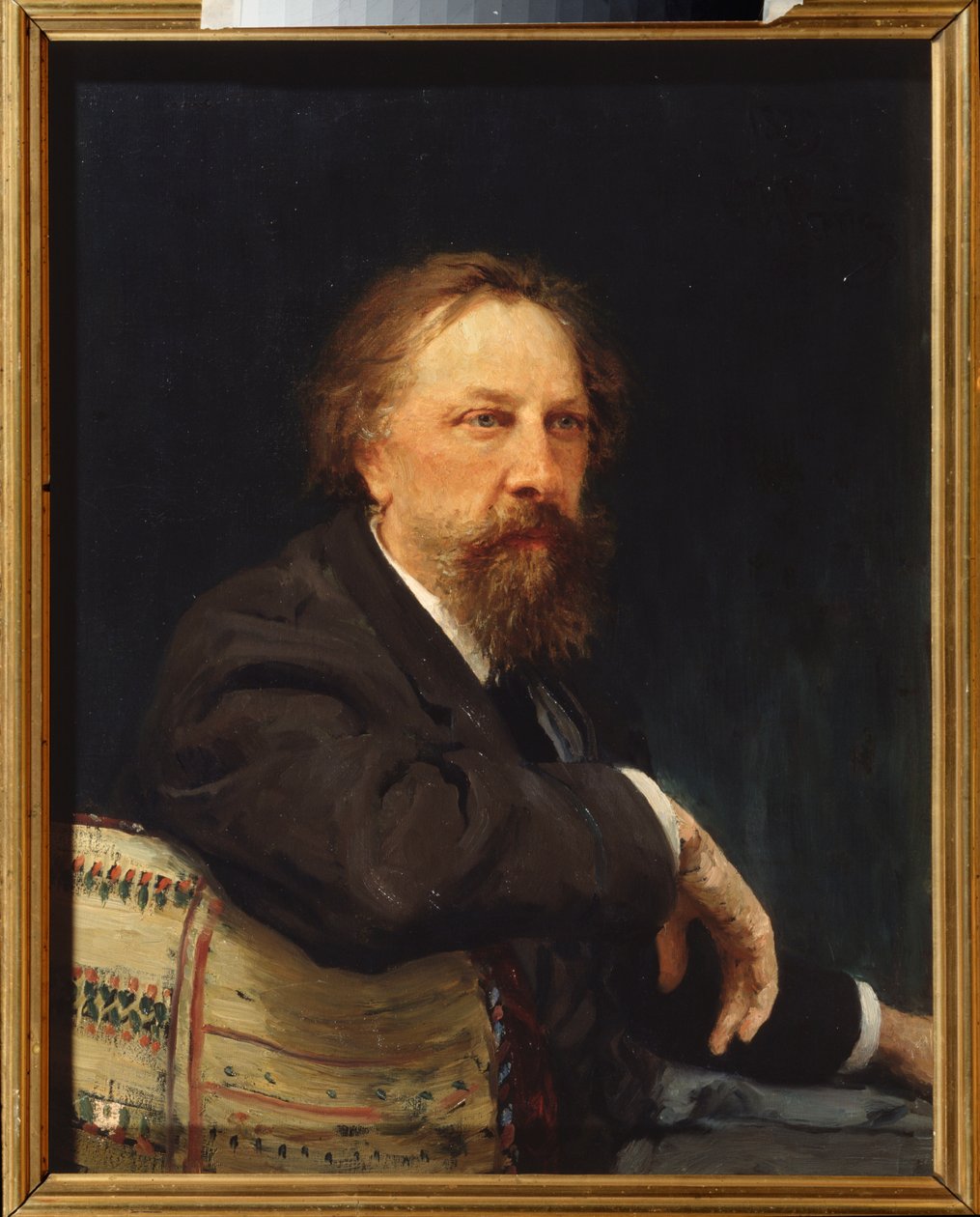 Portræt af forfatteren grev Alexei Konstantinovich Tolstoy (Alexis Konstantinovich Tolstoy) (1817-1875). Maleri af Ilya Repin (Ilia Repin) (1844-1930), olie på lærred af Ilya Efimovich Repin