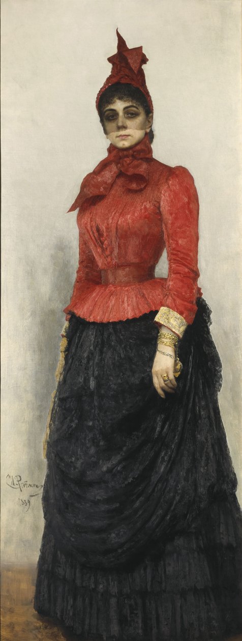 Portræt af baronesse Varvara Ikskul von Hildenbandt 1850-1928, 1889 af Ilya Efimovich Repin
