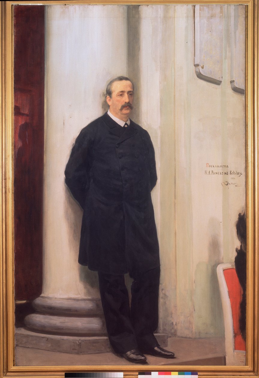 Portræt af komponist og kemiker Alexandre Borodine (1833-1887) af Ilya Efimovich Repin