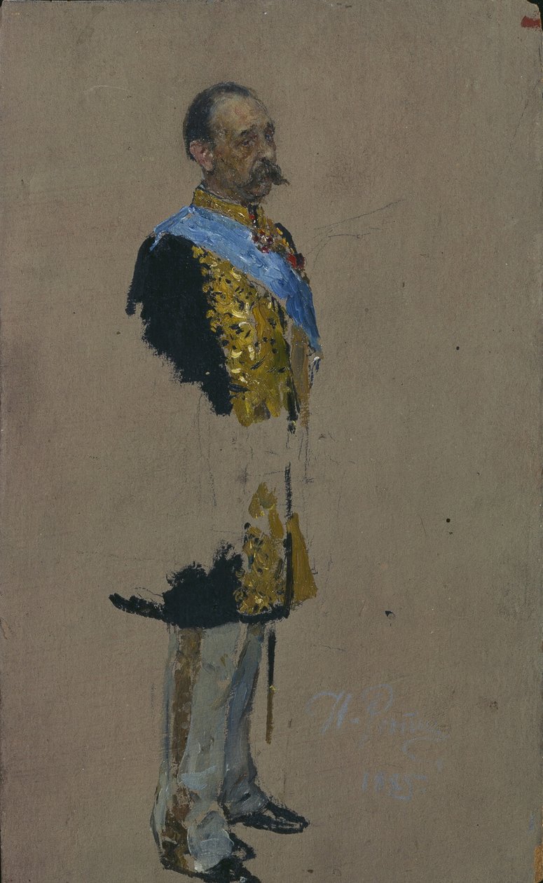 Portræt af grev Dmitry Andreyevich Tolstoy 1823-1889, 1885 af Ilya Efimovich Repin