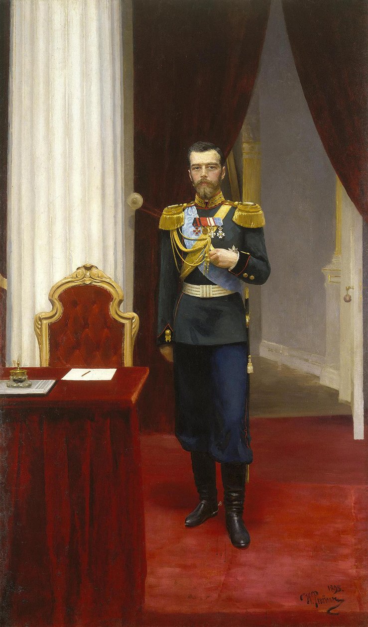 Portræt af kejser Nicholas II 1868-1918, 1896 af Ilya Efimovich Repin