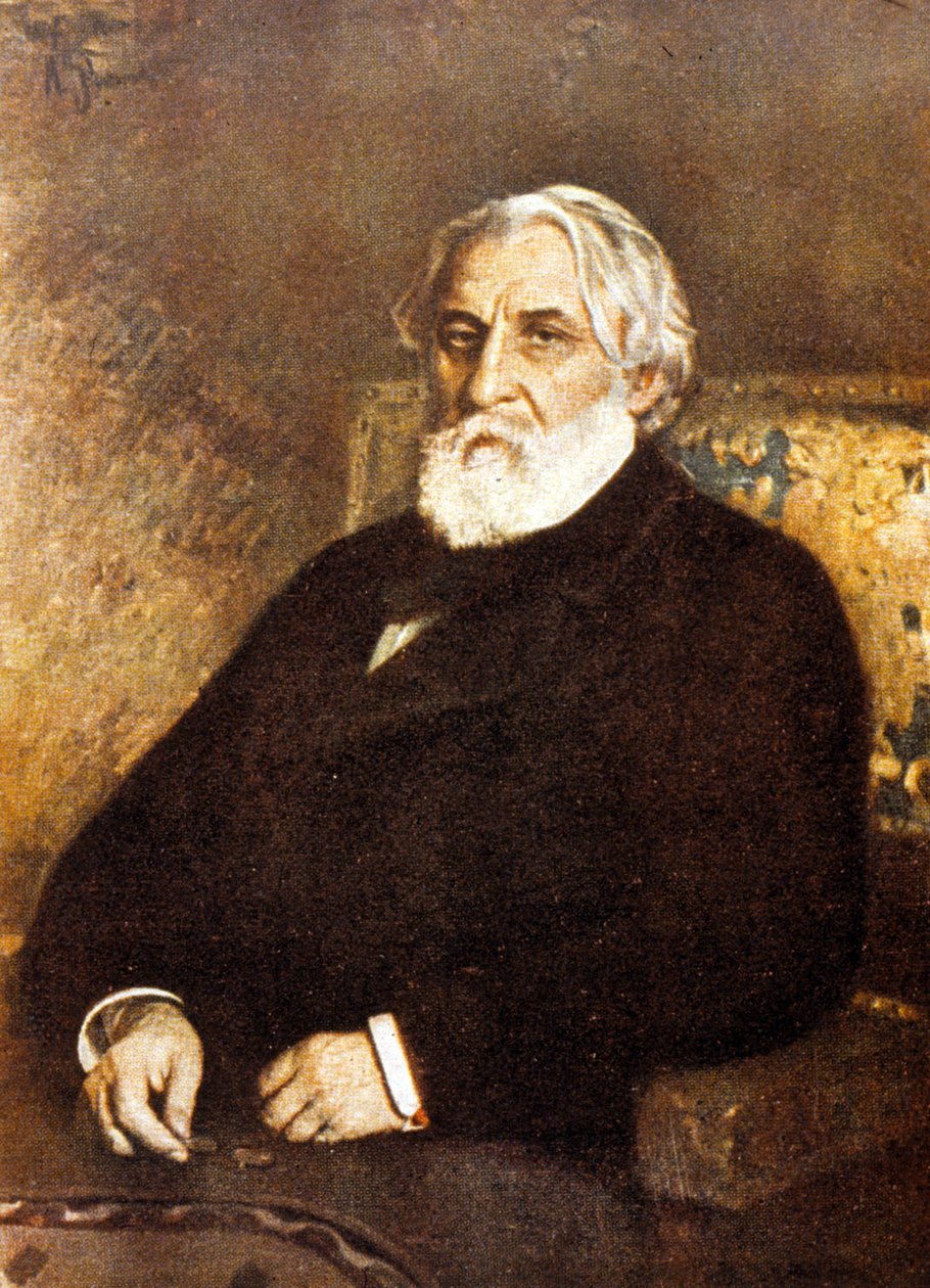 Portræt af Ivan Sergeevich Turgenev (1818-83) (olie på lærred) af Ilya Efimovich Repin