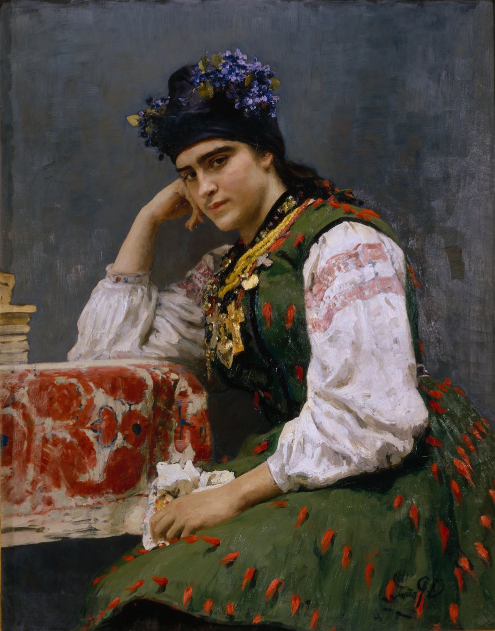 Portræt af Sofia Dragomirova-Lukomskaya, 1889 af Ilya Efimovich Repin