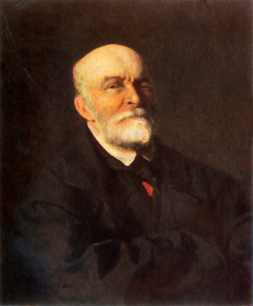 Portræt af kirurg Nikolai Ivanovich Pirogov, 1881, 1965. af Ilya Efimovich Repin