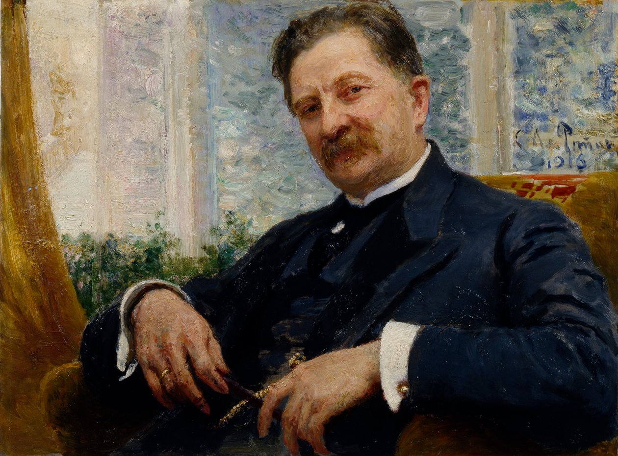 Portræt af Y.M. Vengerov, 1916 af Ilya Efimovich Repin