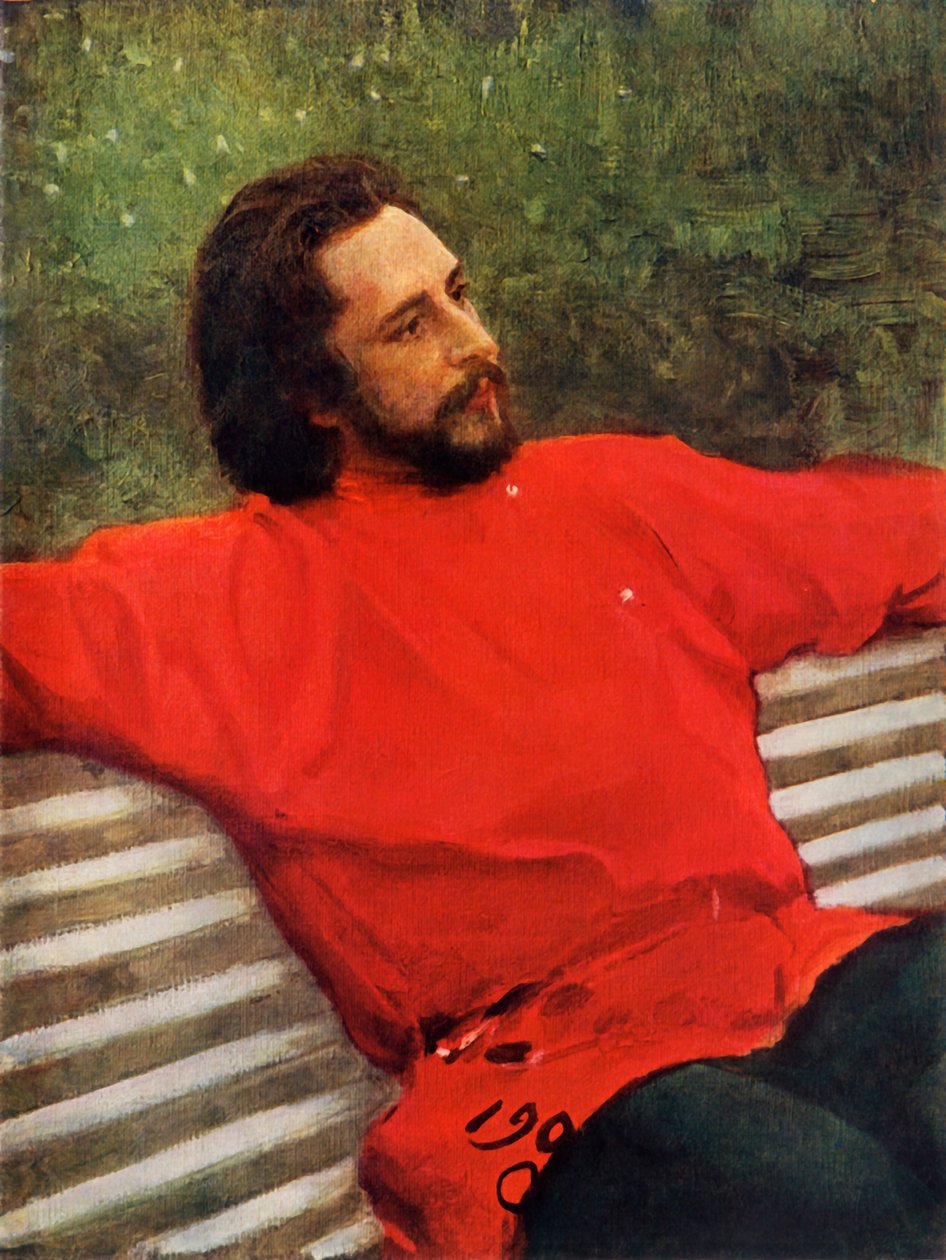 Portræt af digteren Leonid Nikolaevich Andreev, 1905, 1965. af Ilya Efimovich Repin