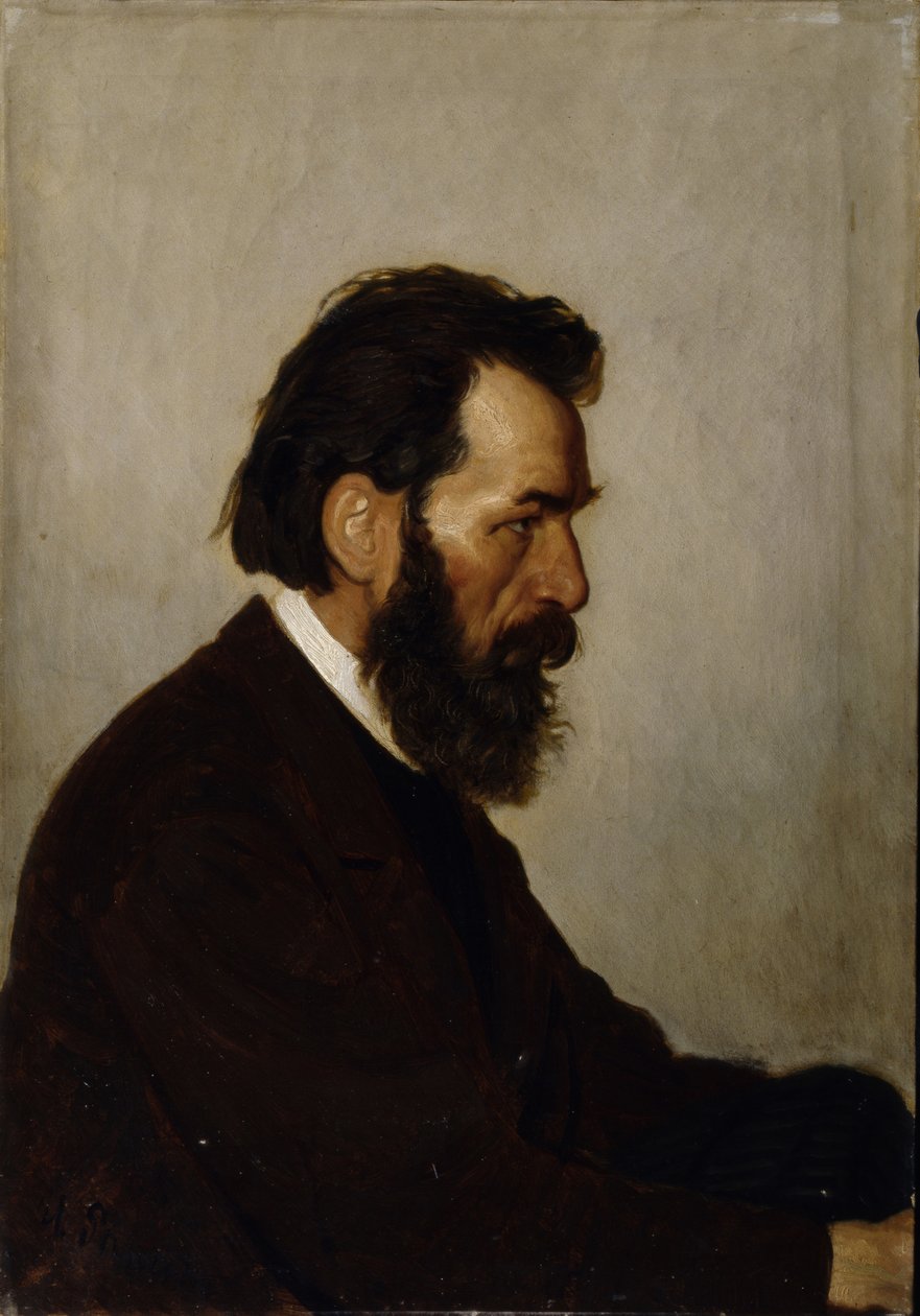 Portræt af arkitekten Alexey Ivanovich Shevtsov, 1869 af Ilya Efimovich Repin