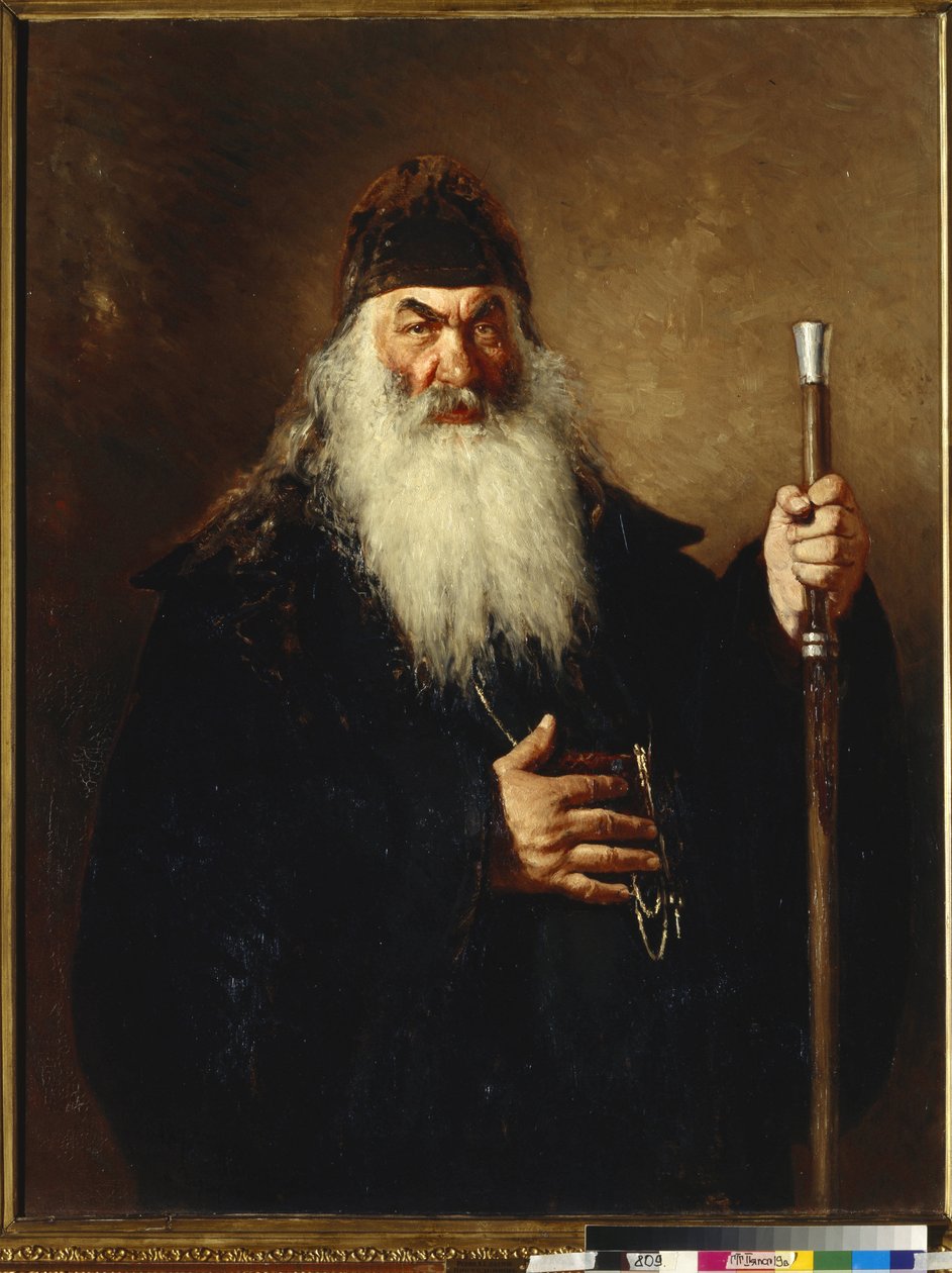 Protodiacre - Protodeacon - Repin, Ilya Yefimovich (1844-1930) - 1877 - Olie på lærred - 124x96 - Statens Tretyakov Gallery, Moskva af Ilya Efimovich Repin