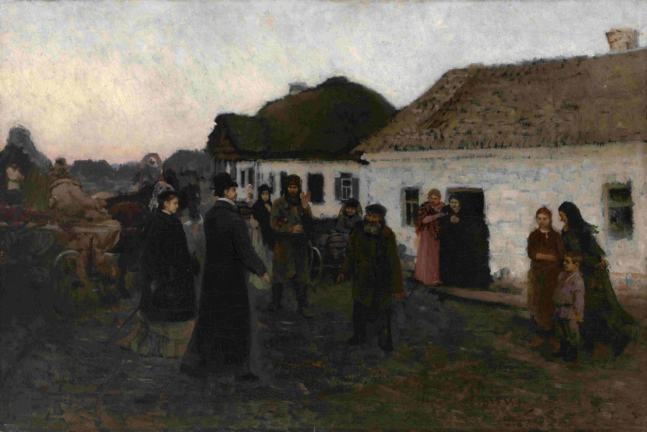 Hjemvendte, 1876-1877 af Ilya Efimovich Repin