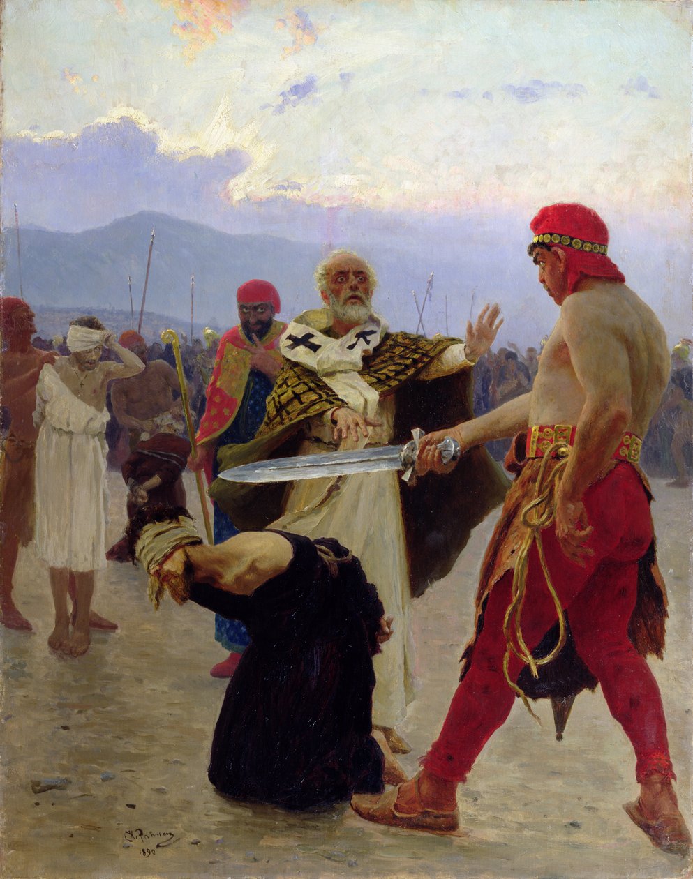 Sankt Nikolaus af Myra redder tre uskyldige fra døden, 1890 af Ilya Efimovich Repin