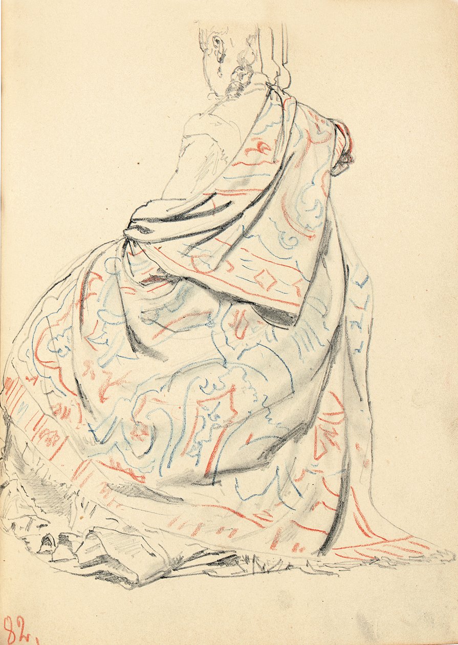 Studie til "A Parisian Cafe": A Seated Woman
