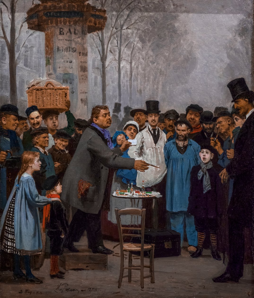 SÆLGEREN AF NYHEDER I PARIS af Ilya Efimovich Repin