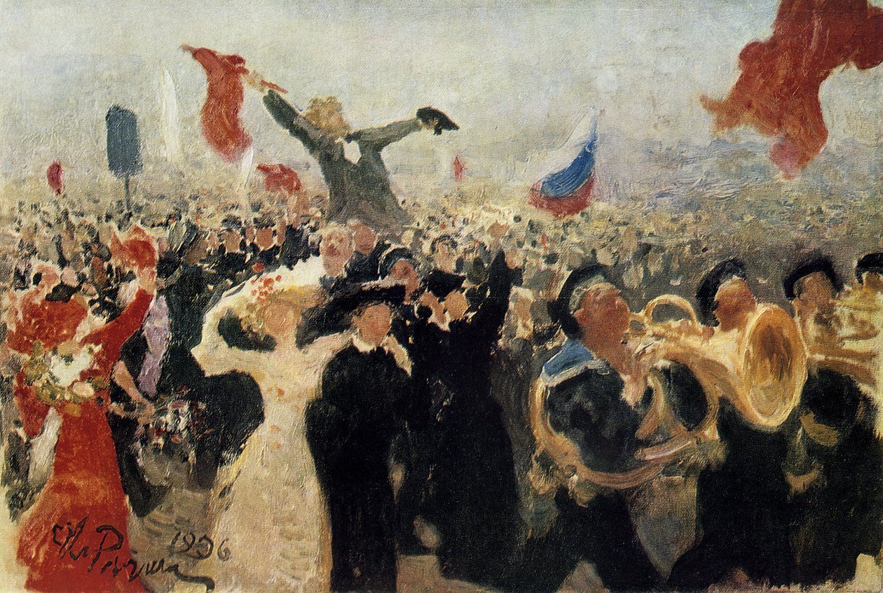Demonstrationen den 17. oktober 1905, 1906 af Ilya Efimovich Repin