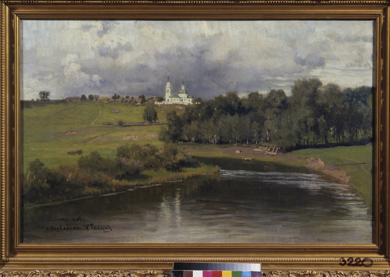 Udsigt over landsbyen Varvarino (Rusland). Maleri af Ilya Repin (Ilia Repin) (1844-1930), olie på lærred af Ilya Efimovich Repin