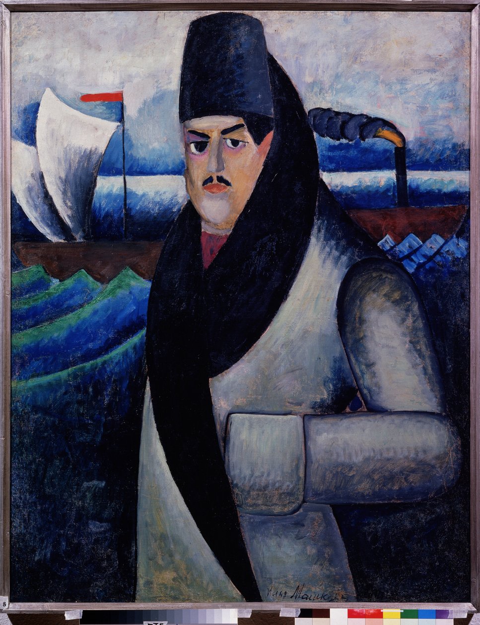 Selvportræt. Peinture de Ilya Ivanovich Mashkov (Ilya Machkov, Matchkov) (1881-1944), huile sir toile af Ilya Ivanovich Mashkov