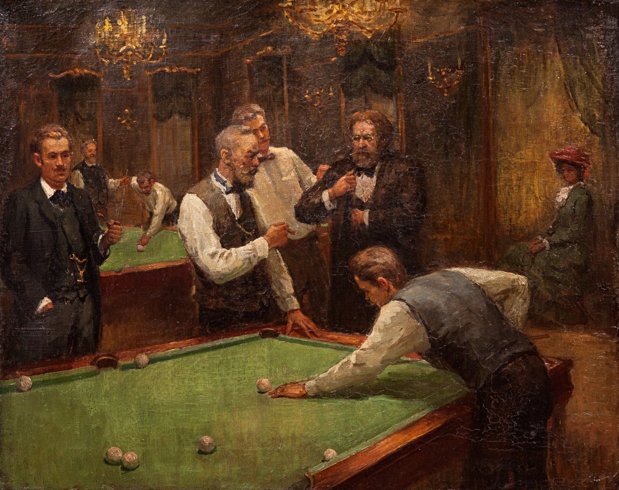 Billardspillere af Ilya Savvich Galkin