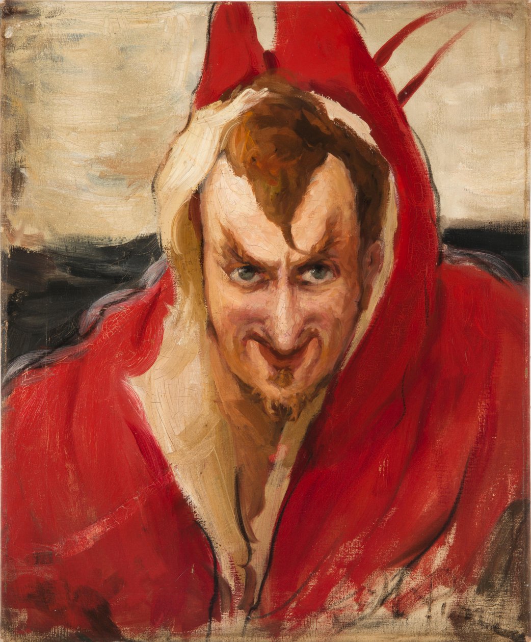 Grigory Grigoryevich Ge 1867-1942 som Mephistopheles. af Ilya Efimovich Repin