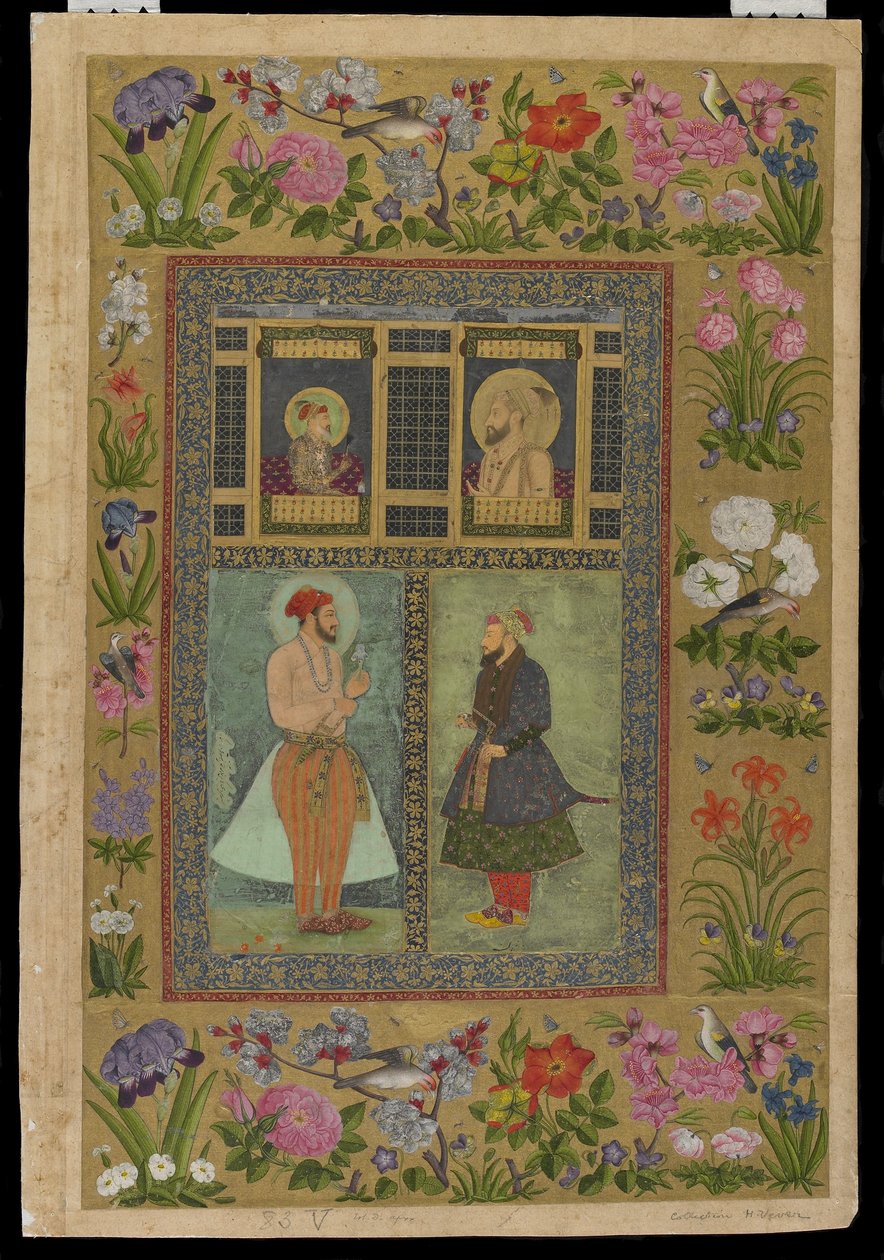Fire portrætter fra St. Petersburg Album, ca. 1650-60 af Imad al Hasani