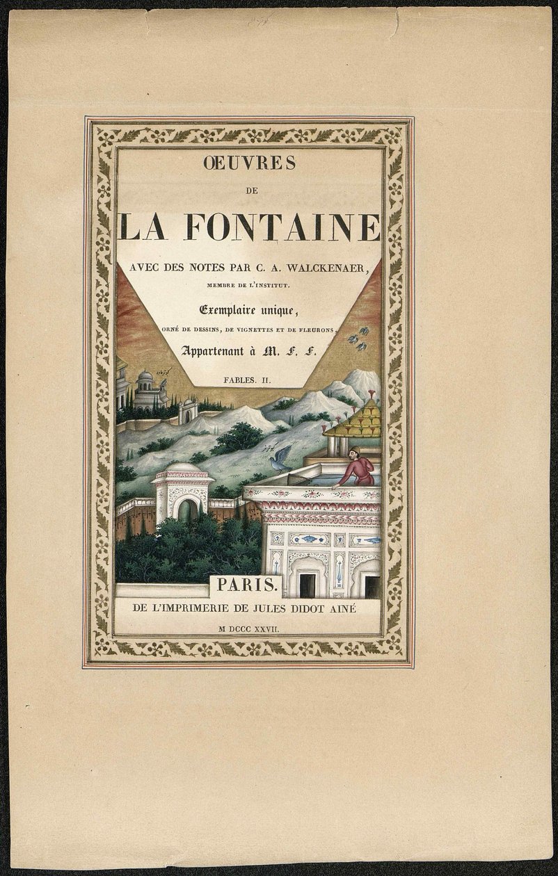 Fabler fra La Fontaine, 1837-1839. af Imam Bakhsh Lahori