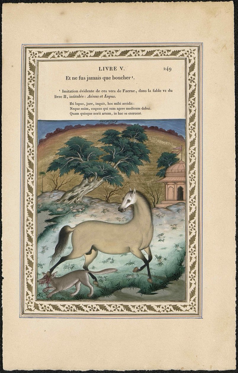 Hesten og ulven Hesten og ulven, 1837-1839. af Imam Bakhsh Lahori