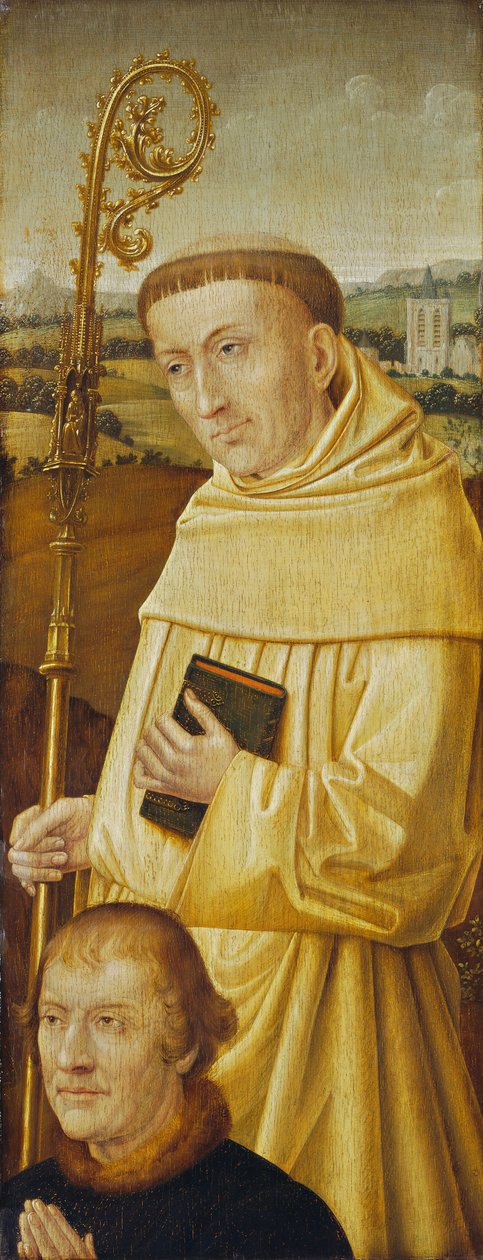 Sankt Bernard med donor [forside] af Imitator of Flemish 15th Century