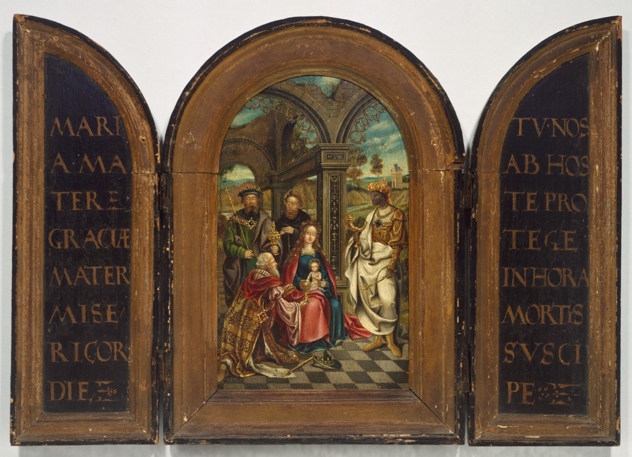 Tilbedelse af Magi, sandsynligvis syttende århundrede. af Imitator of Netherlandish