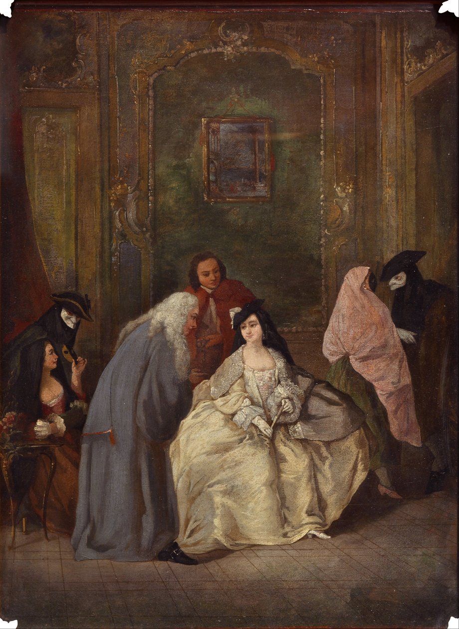 Møde med anklageren og hans kone af Imitator of Pietro Longhi