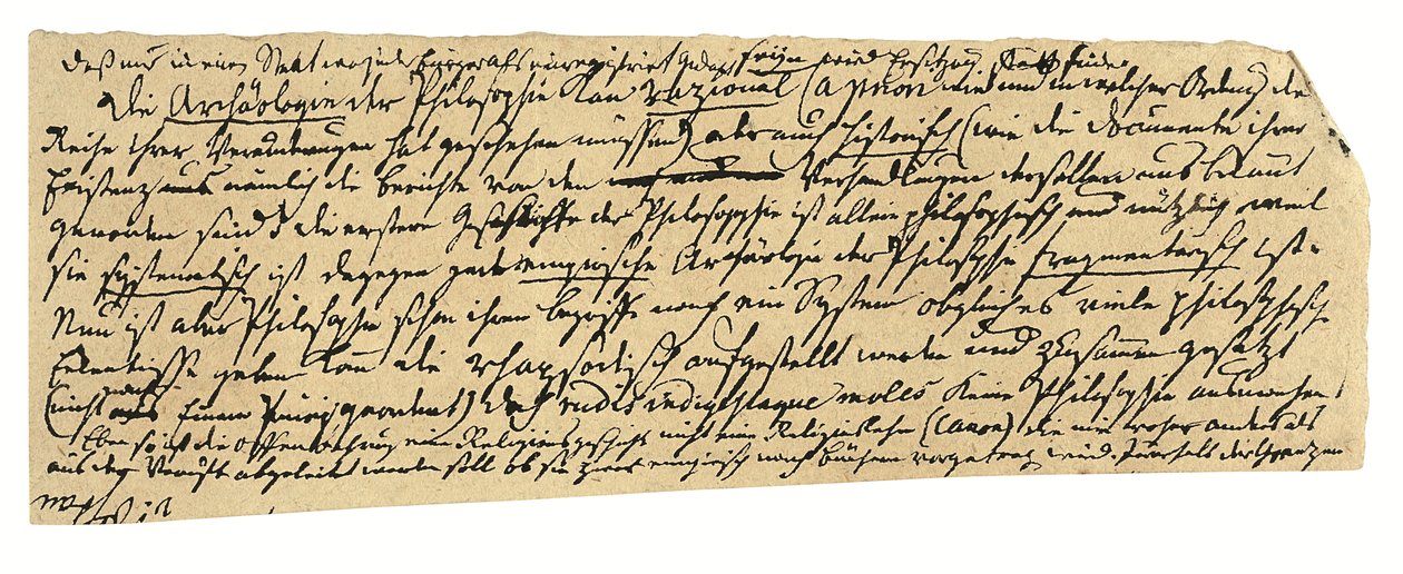 Autografisk manuskript, på tysk, noter om filosofi og universitetet i Königsberg (pen og blæk på papir) af Immanuel Kant
