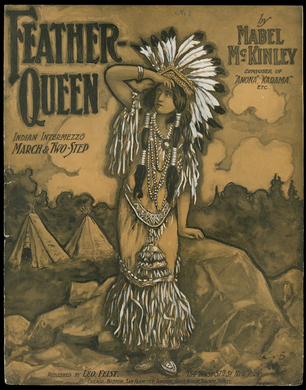 Feather- Queen, ca. 1770-1959 (tryk) af Inc. Leo Feist