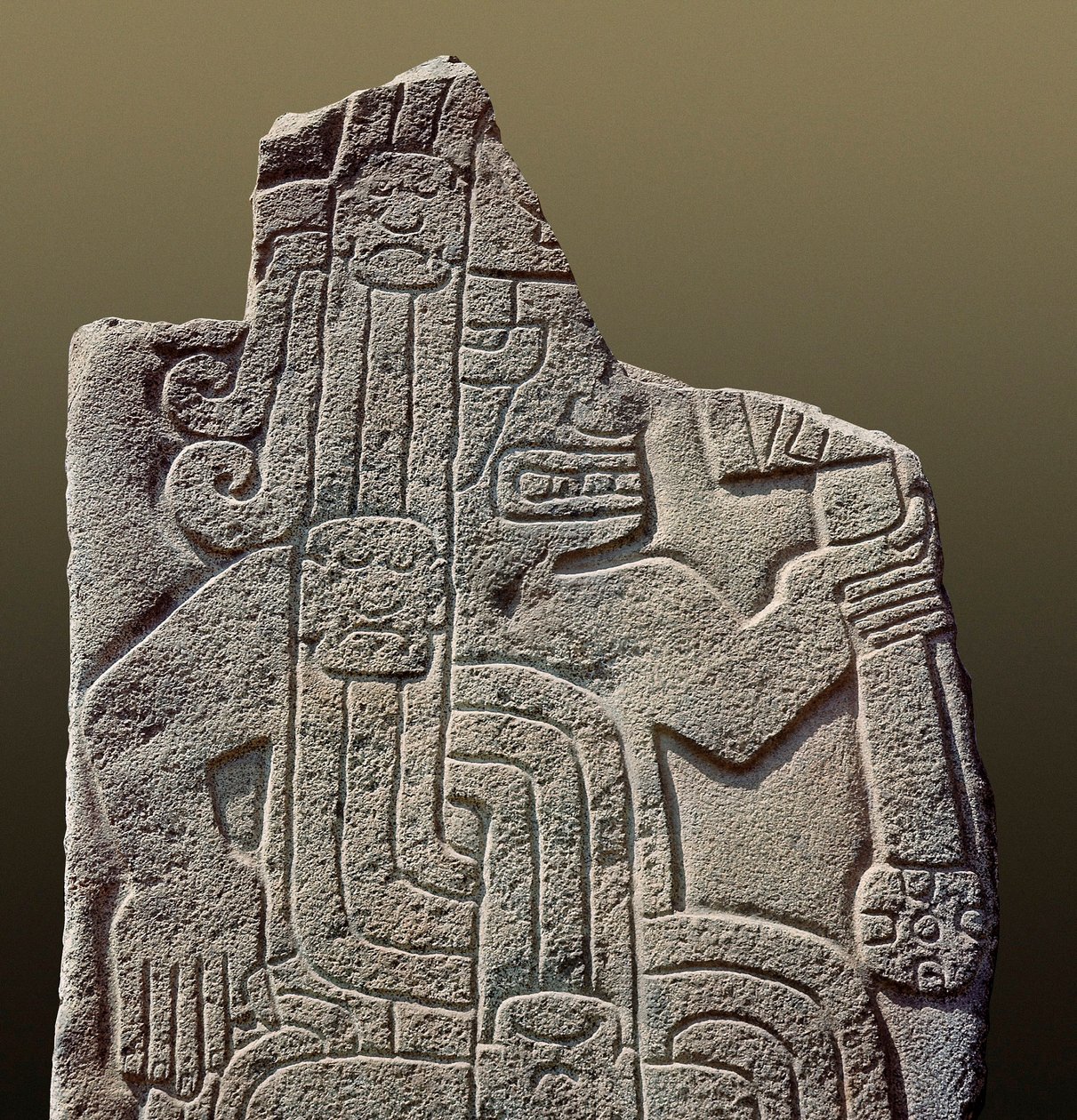 Inka civilisation: relief, der repræsenterer en kriger (sten) af Incan