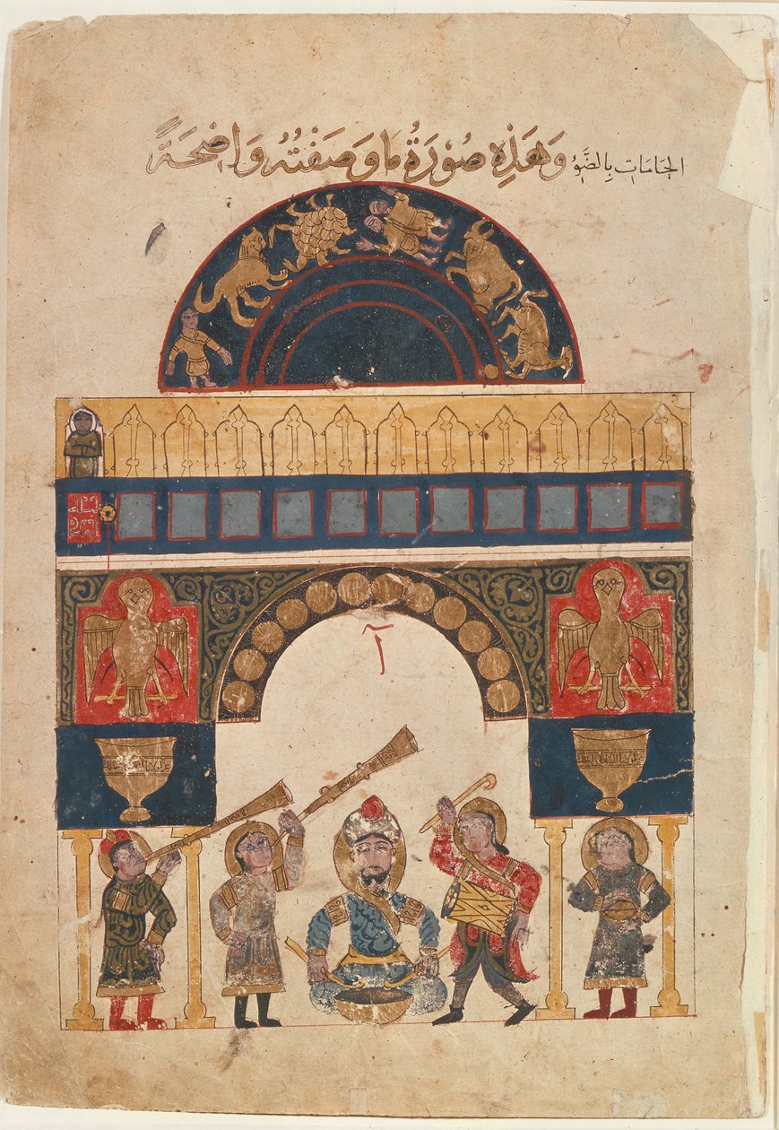 Et indisk astrologisk kort, der viser tegn på det østlige stjernetegn, 1850 af Indian School