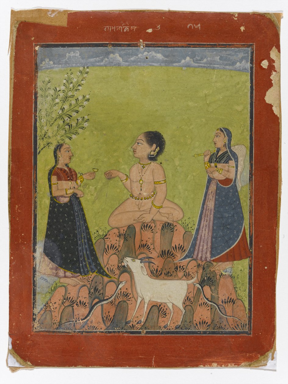 Malkos Raga, ca. 1735-40 (ugennemsigtigt wc på papir) af Indian School