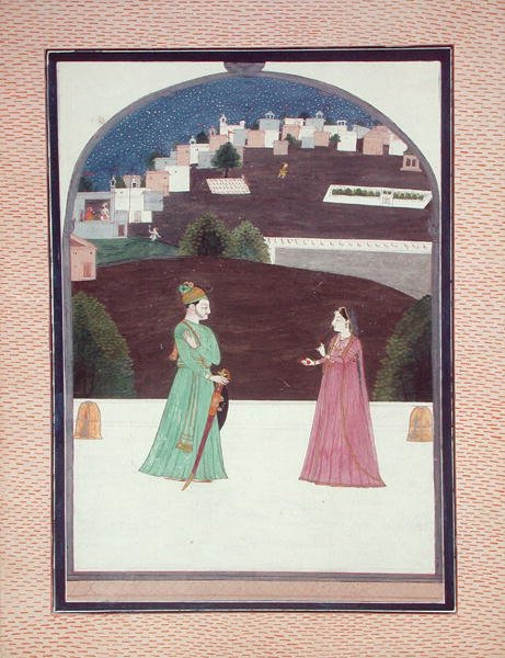 November: Et møde fra Baramasa, Pahari-skolen, fra Himachal Pradesh af Indian School