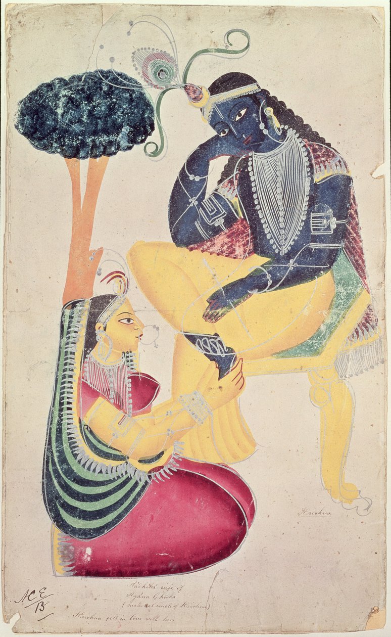 Guden Krishna med sin dødelige kærlighed, Radha af Indian School