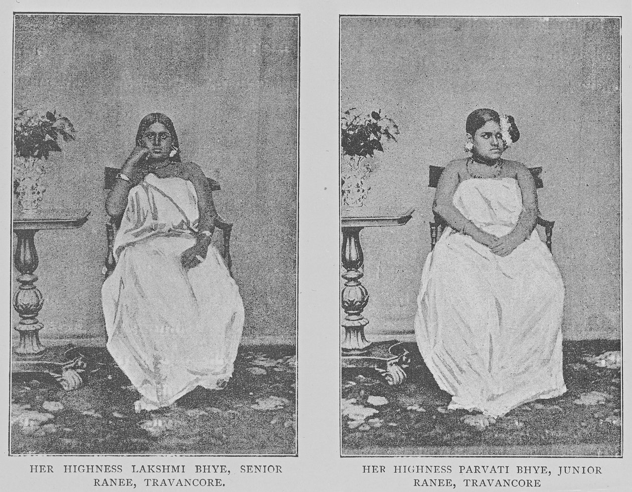 To Ranis fra Travancore af Indian photographer
