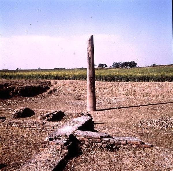 Søjle af kejser Ashoka (ca. 264-223 f.Kr.) Mauryan (foto) (se også 162926) af Indian