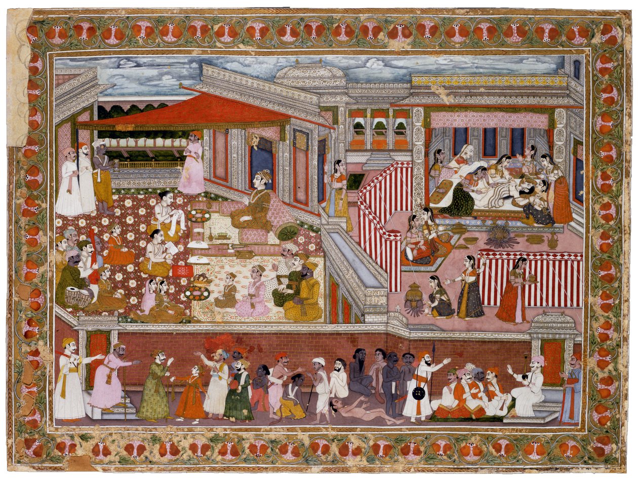 Fødsel i et palads, 1760-1770 af Indian Art