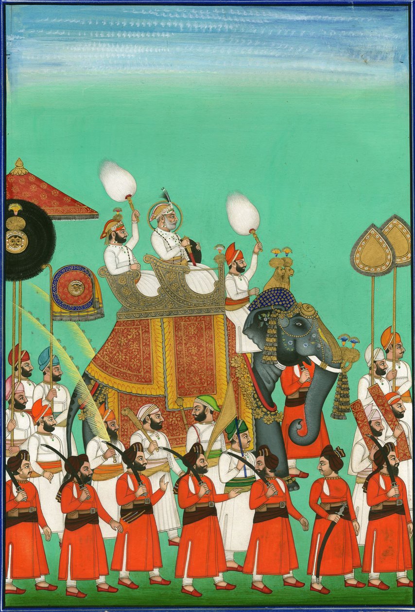 Rajah af Jodhpur rider på en elefant, ca. 1780 af Indian Art