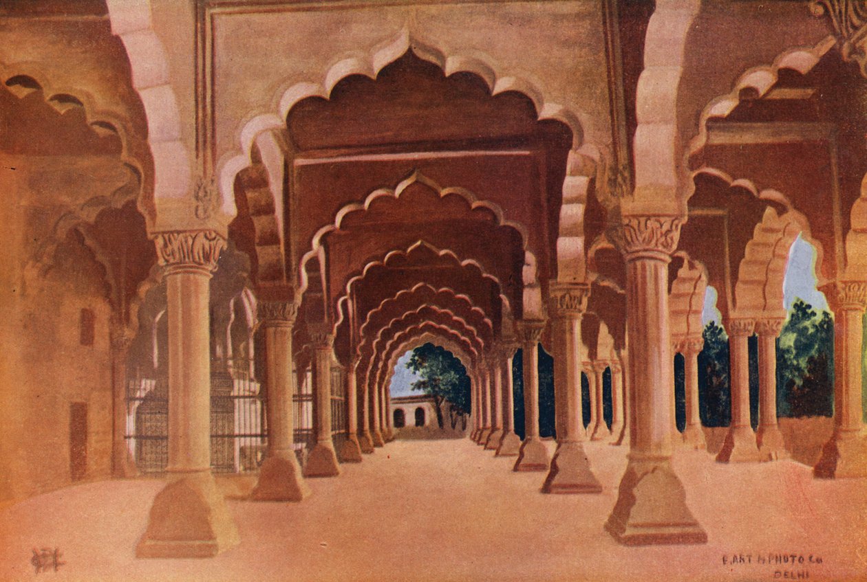 Diwan Am, Delhi Fort (farvefoto) af Indian photographer