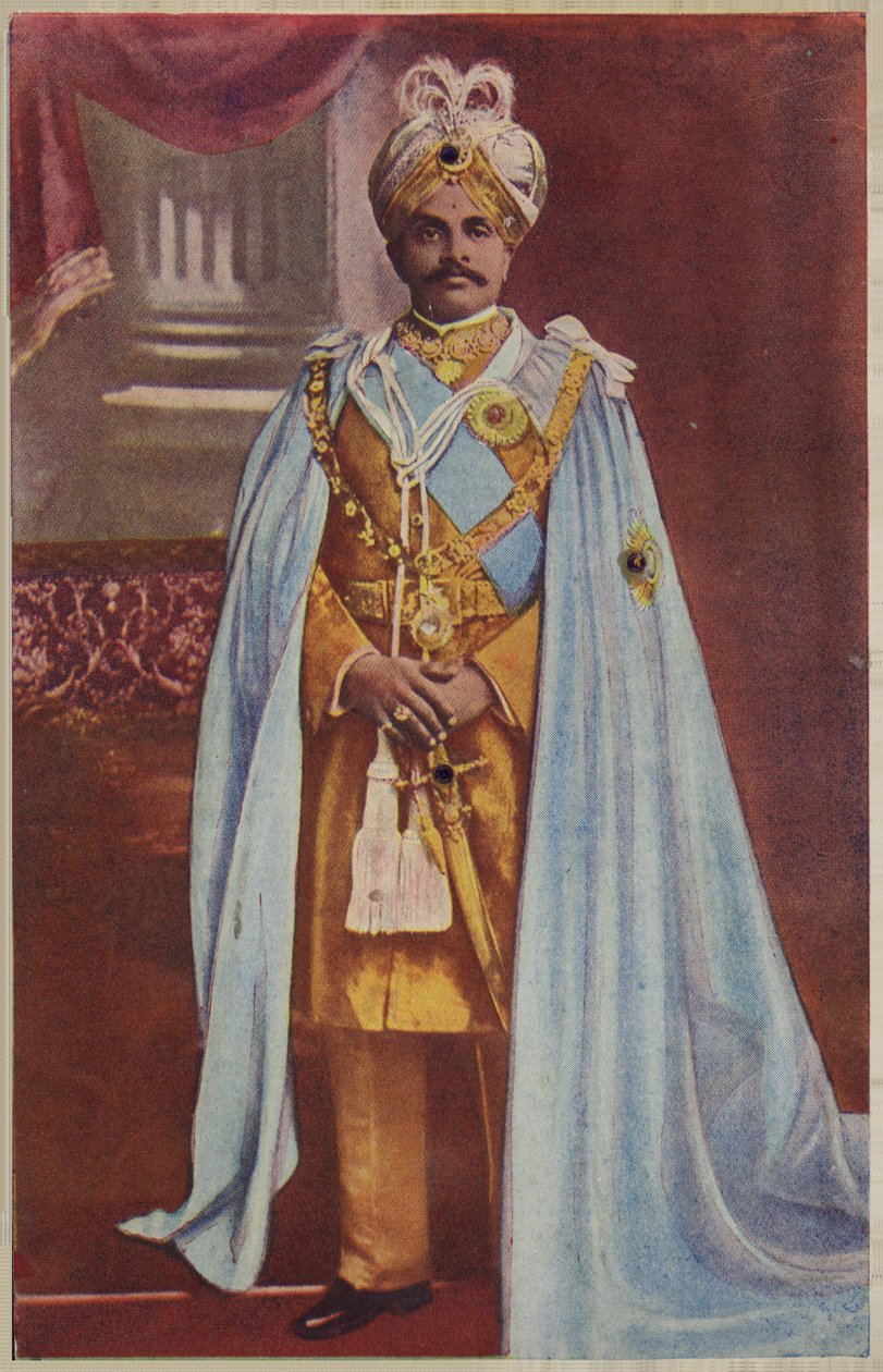 Sree Krishna Wadiyar Bahadur (foto i farver) af Indian photographer