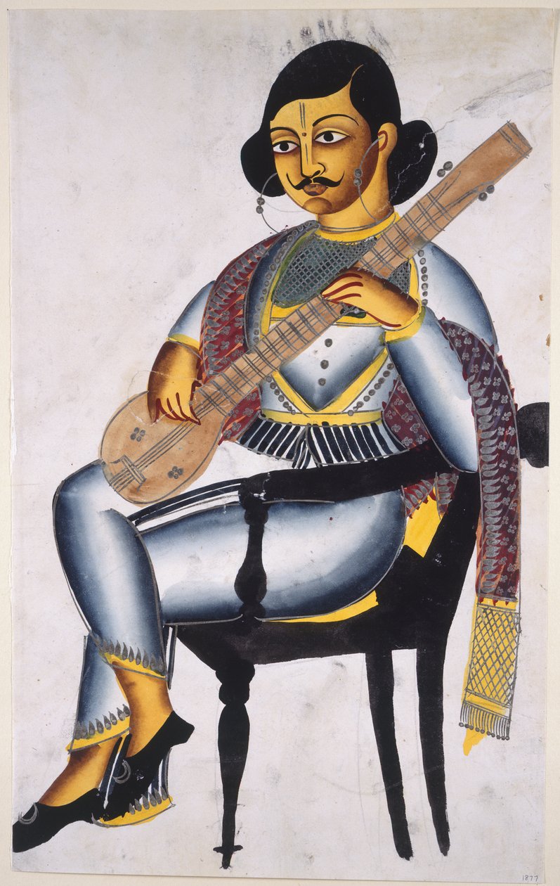 En bengalsk musiker af Indian School