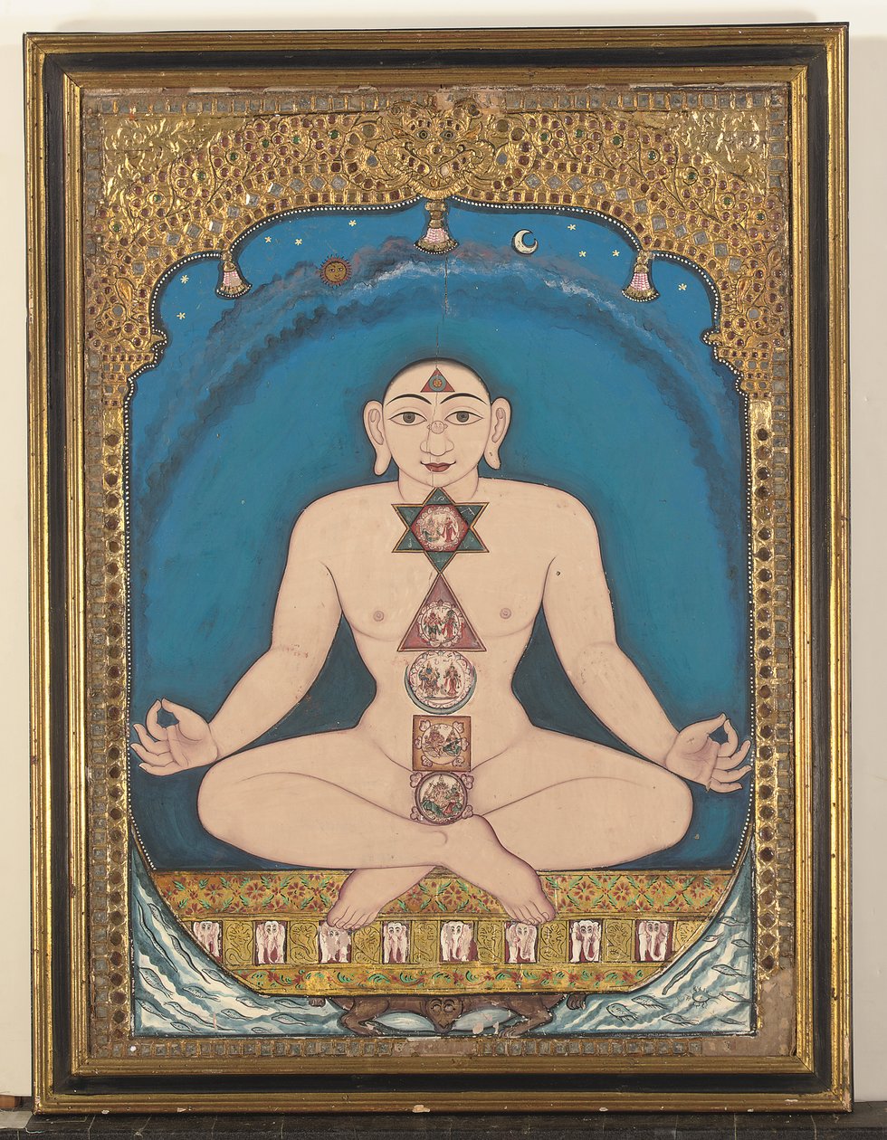 Et panelmaleri af en Tirthankara af Indian School